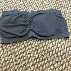 Zenana Outfitters Dark Gray Bandeau Top